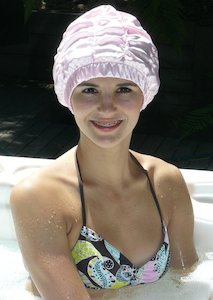 Shower Caps: Fashy shower cap - pale pink