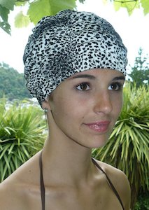 Fashy shower cap - black white animal print