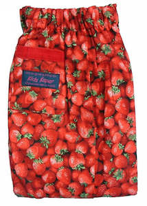New Zealand Made: Kids Kaper girls trousers - red strawberry