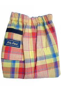 New Zealand Made: Kids Kaper boys trousers - red/yellow