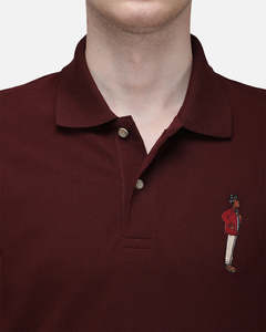 Polos: Mr.Brown Maroon Slim Fit Lightweight Polo T-Shirt