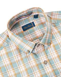 Bare Brown Sage & Amber Plaid Casual Shirt
