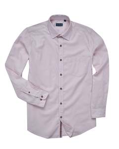 Bare Brown Solid Soft Pink Long Sleeve Shirt
