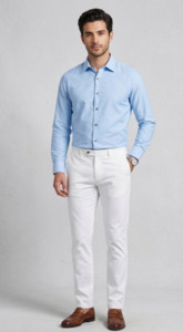 Shirts: Bare Brown Solid Sky Blue Long Sleeve Shirt