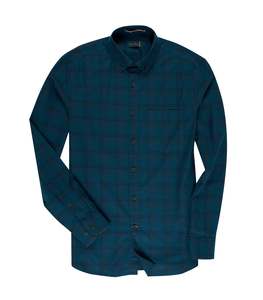Bare Brown Classic Check Long Sleeve Shirt – Dark Teal