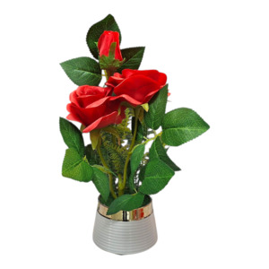 Rose Flowers in Ceramic Vas 25 cm tall