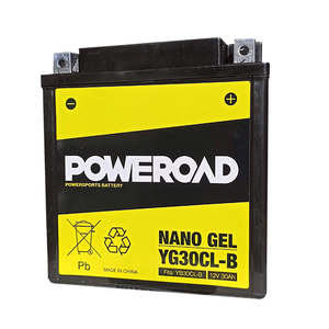Power Road: YG30CL-B Non-DG Nano Gel Battery Poweroad. Alt: YB30CL-B (CYG30CLB)
