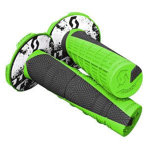 Scott: Grips Deuce Green/black w/donuts double density Scott (S219627-4376)