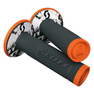 Scott: Grips SXII Neon Black/Orange w/donuts dual density Scott (S219624-5857)