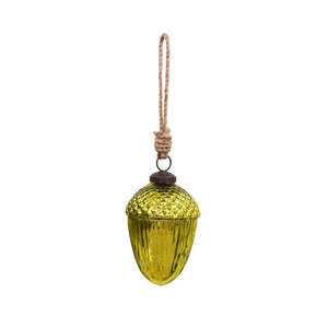 Christmas Acorn hanging in gold