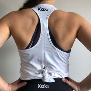 Tops: Tie Singlet - White