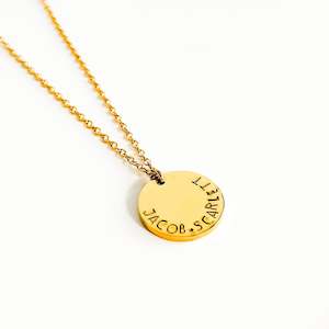 Kalani Collective Jewellery: Custom Medium Pendant Necklace | Curved