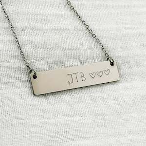 Kalani Collective Jewellery: Custom Bar Pendant Necklace