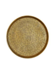 Ravello Medium Antique Brass Etched Tray