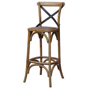 Furniture: Cross Back Bar Stool