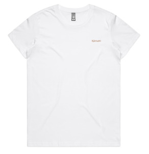 Kāmahi women's short sleeved t-shirt - white/copper