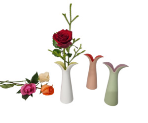 Single Rose in a Funky Bud Vase - Kamo Village Florist