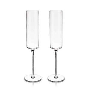 Viski: Laurel Champagne Flutes Set of 2