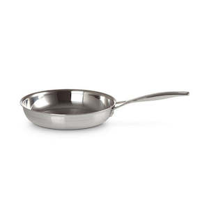 Frying Pans: 3-ply Stainless Steel Uncoated Frying Pan 24cm