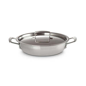 Frying Pans: 3-ply Stainless Steel Shallow Casserole 24cm