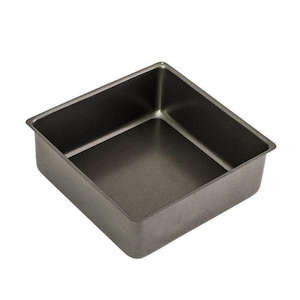 Pans Cake Tins: Loose Base Square Deep Cake Pan 23x23x7cm