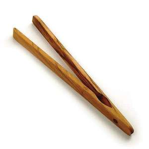 Utensils: Olive Wood Toast Tongs