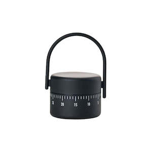 Thermometersthermom: Round Timer Black