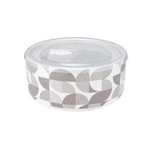 Storage: Microwave Food Bowl Prep Linear Grey Geo
