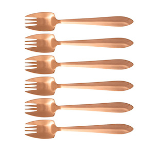 Cutlery: Splayds Rose Gold Satin Set of 6