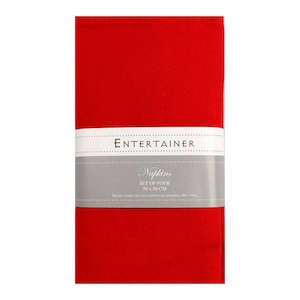 Table Linen: Entertain Napkin Set of 4 Red