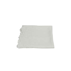 Table Linen: Embroidered Table Runner White