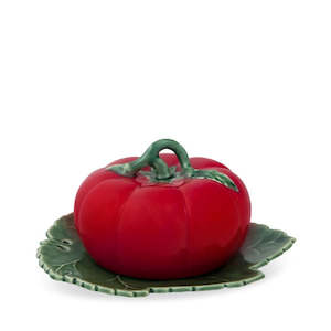 Tomato Butter Dish with Cover