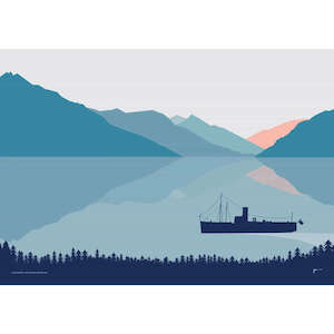 Stationery: The Earnslaw, Lake Wakatipu Print