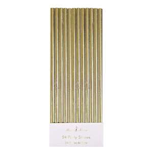 Gold Foil Party Straws