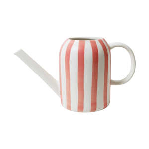 Vases: Plant Parent Watering Can Coral Stripe