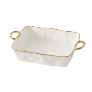Golden Handles Rectangular Baking Dish 27.9x22.9cm