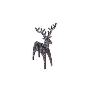 Christmas Decoration - Reindeer - Blue Paisley
