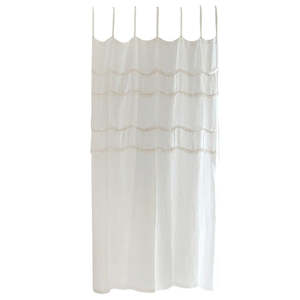 Curtain Ruffles Linen White