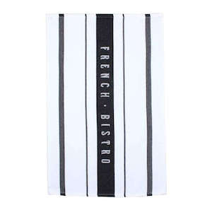 Tea Towel French Bistro Black