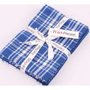 Homewares: Tea Towel Dallas 3 Pack Royal