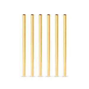 Gold Lowball Cocktail Straws