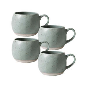 Set of 4 Blue Topaz Mineral Mugs
