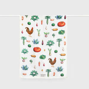 Homewares: Tea Towel - Vintage Vegetables