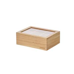 Coffe And Tea: Wooden Tea Box Natural Large