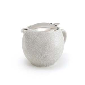 Zero Teapot 450ml Crackle White