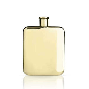 Bar Tools Bar: Belmont Gold Plated Flask