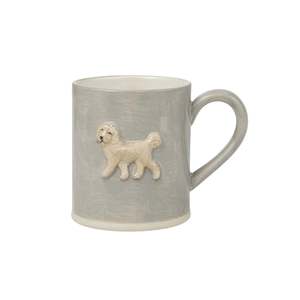 Coffee Tea Accessories: Ceramic Mug Grey Cavoodle