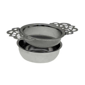 Teapots: Empress Tea Strainer With Drip Tray