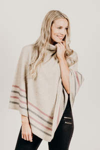 Poncho: Merinosilk Stripe Poncho