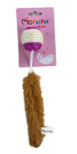 Cat Toy: MoPetPet - Sisal Ball with furry tail